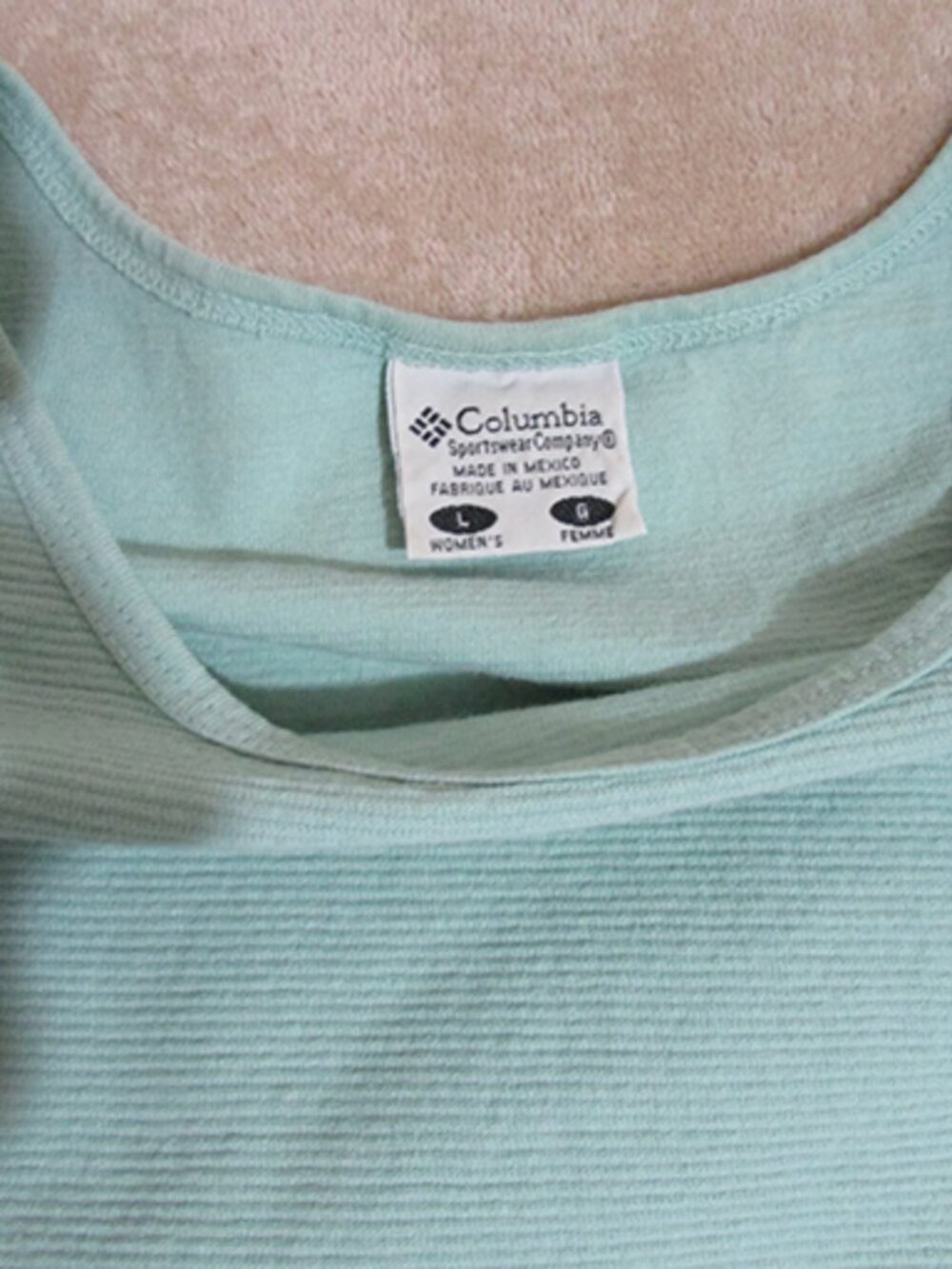 Columbia Women's Corduroy Style Short Sleeve Shirt Size Large (H) 0109